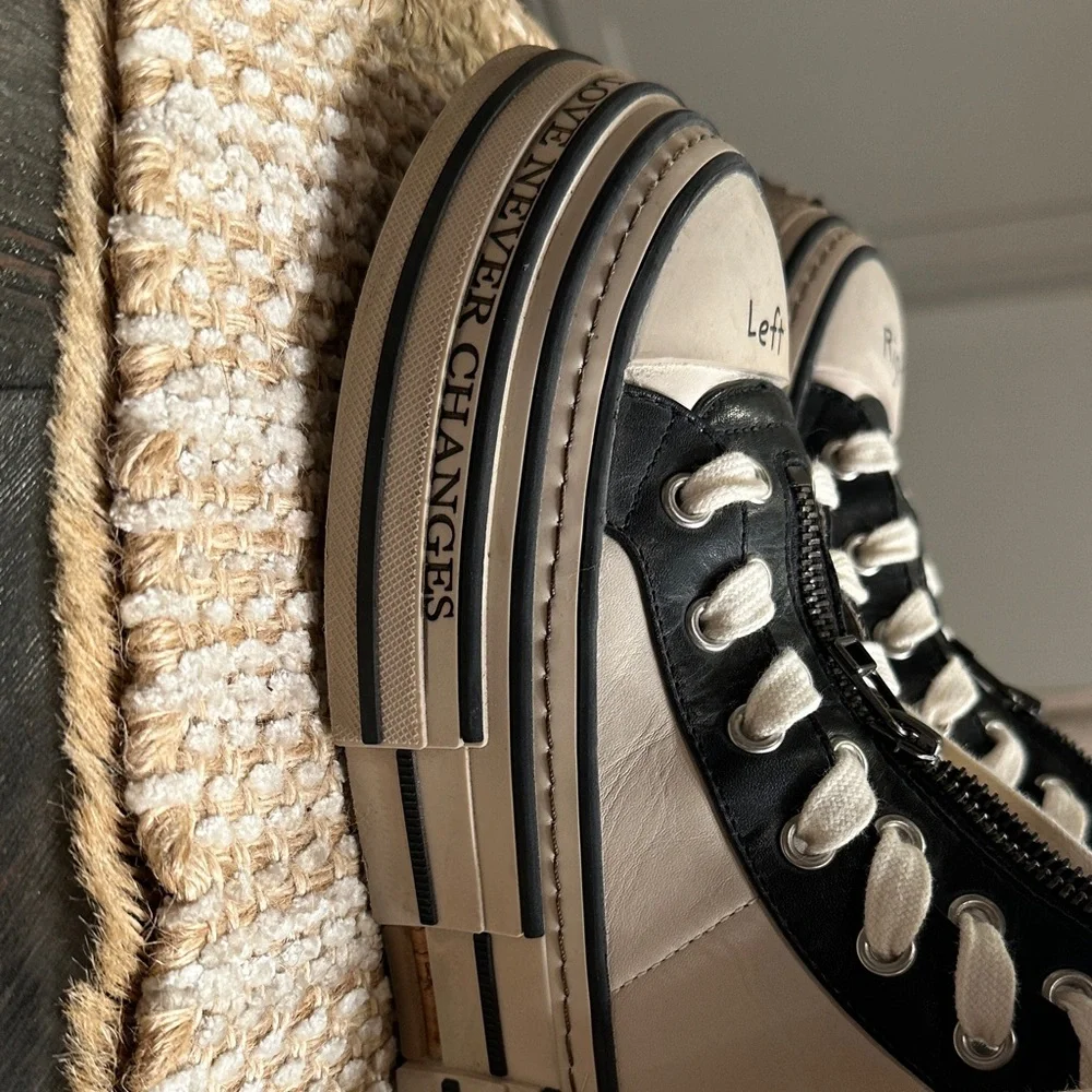 Rebecca White leather platform Sneakers - Picture 4 of 7